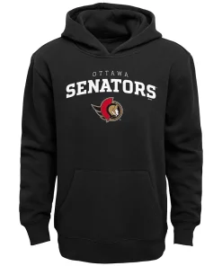 Youth Black Ottawa Senators Team Lock Up Pullover Hoodie
