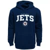 Youth Navy Winnipeg Jets Team Lock Up Pullover Hoodie