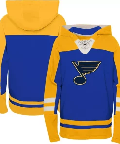 Youth Blue St. Louis Blues Ageless Revisited Home Lace-Up Pullover Hoodie