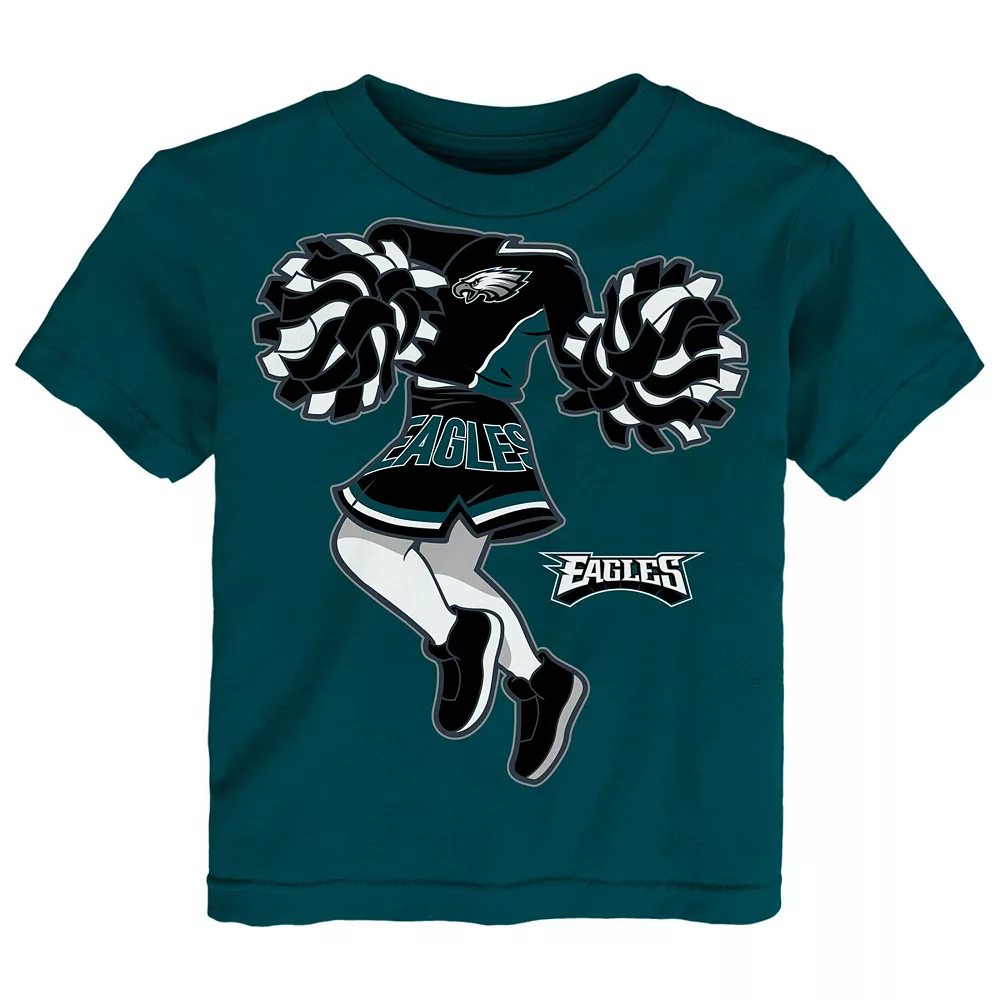 Girls Toddler Midnight Green Philadelphia Eagles Cheerleader T-Shirt 1 Girls Toddler Midnight Green Philadelphia Eagles Cheerleader T-Shirt