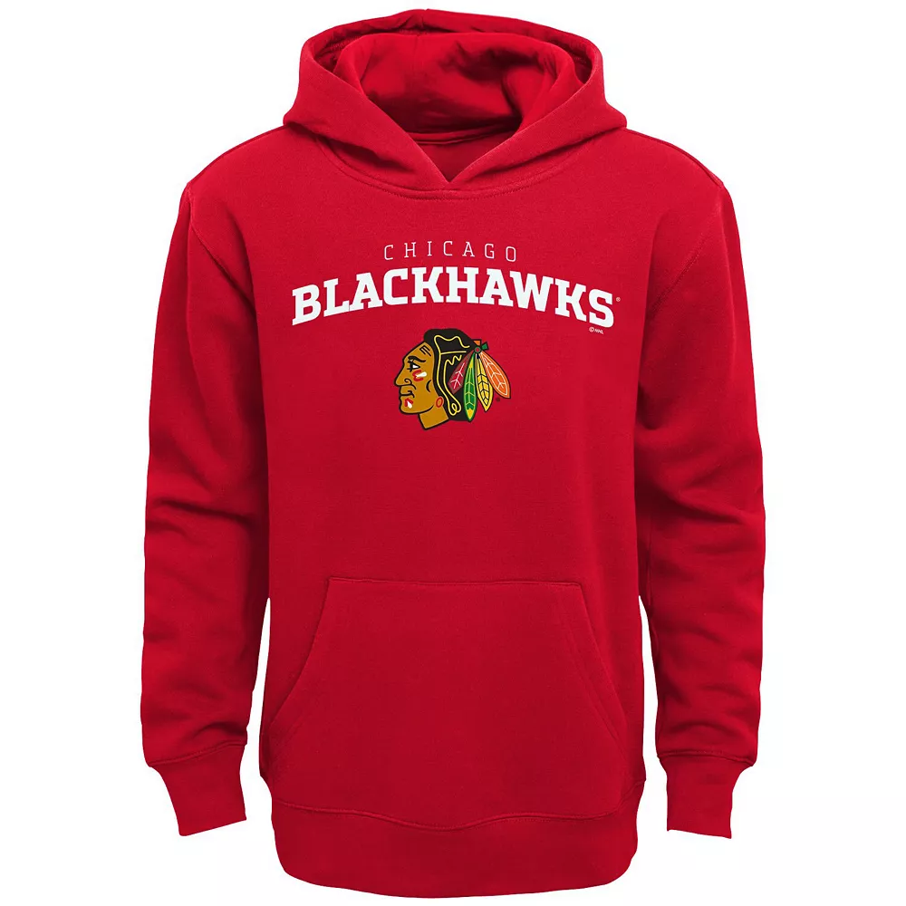 Youth Red Chicago Blackhawks Team Lock Up Pullover Hoodie 1 Youth Red Chicago Blackhawks Team Lock Up Pullover Hoodie