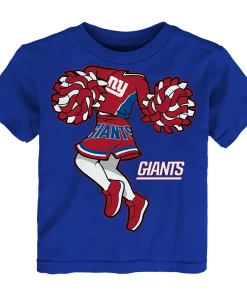 Girls Toddler Royal New York Giants Cheerleader T-Shirt
