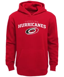Youth Red Carolina Hurricanes Team Lock Up Pullover Hoodie
