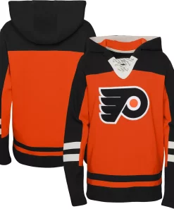 Youth Orange Philadelphia Flyers Ageless Revisited Home Lace-Up Pullover Hoodie -MLB Shop 6078321 ALT
