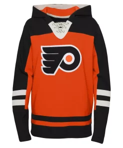 Youth Orange Philadelphia Flyers Ageless Revisited Home Lace-Up Pullover Hoodie -MLB Shop 6078321 ALT2