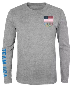 Youth Heather Gray Team USA Track & Field Long Sleeve T-Shirt 5 Youth Heather Gray Team USA Track & Field Long Sleeve T-Shirt -MLB Shop 6078774 ALT2