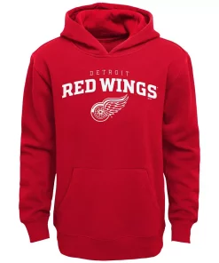 Youth Red Detroit Red Wings Team Lock Up Pullover Hoodie