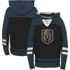 Youth Black Vegas Golden Knights Ageless Revisited Home Lace-Up Pullover Hoodie