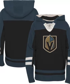 Youth Black Vegas Golden Knights Ageless Revisited Home Lace-Up Pullover Hoodie -MLB Shop 6078932 ALT