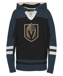 Youth Black Vegas Golden Knights Ageless Revisited Home Lace-Up Pullover Hoodie -MLB Shop 6078932 ALT2