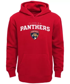 Youth Red Florida Panthers Team Lock Up Pullover Hoodie