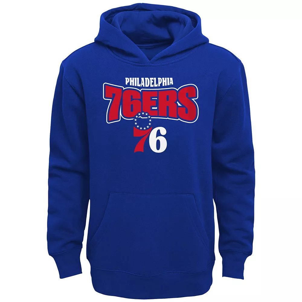 Youth Royal Philadelphia 76ers Draft Pick Pullover Hoodie 1 Youth Royal Philadelphia 76ers Draft Pick Pullover Hoodie