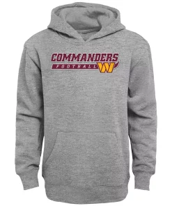 Youth Heathered Gray Washington Commanders Take the Lead Pullover Hoodie