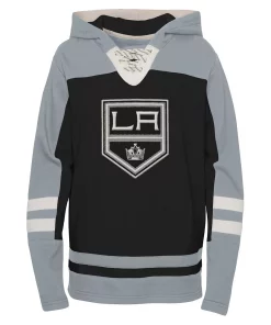 Youth Black Los Angeles Kings Ageless Revisited Home Lace-Up Pullover Hoodie -MLB Shop 6080274 ALT2
