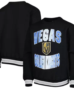 Youth Black Vegas Golden Knights Classic Blueliner Pullover Sweatshirt