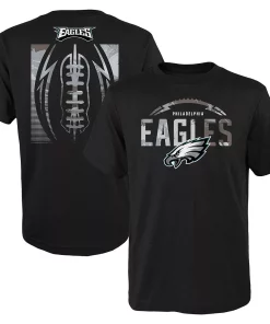 Youth Black Philadelphia Eagles Blitz Ball T-Shirt