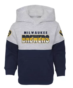 Toddler Navy/Heather Gray Milwaukee Brewers Two-Piece Playmaker Set -MLB Shop 6086801 ALT2