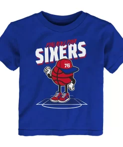 Toddler Royal Philadelphia 76ers Mr. Dribble T-Shirt