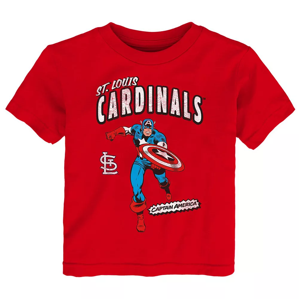 Toddler Red St. Louis Cardinals Team Captain America Marvel T-Shirt 1 Toddler Red St. Louis Cardinals Team Captain America Marvel T-Shirt