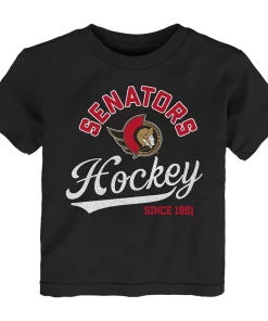 Toddler Black Ottawa Senators Take the Lead T-Shirt