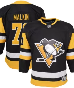 Alternative view of Youth Evgeni Malkin Black Pittsburgh Penguins Home Premier Player Jersey