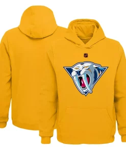 Alternative view of Youth Gold Nashville Predators Special Edition 2.0 Primary Logo Fleece Pullover Hoodie