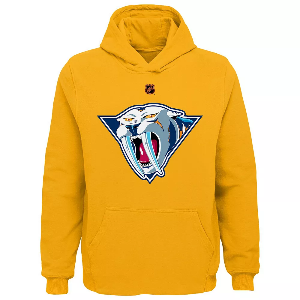 Youth Gold Nashville Predators Special Edition 2.0 Primary Logo Fleece Pullover Hoodie 3 Youth Gold Nashville Predators Special Edition 2.0 Primary Logo Fleece Pullover Hoodie - Image 3