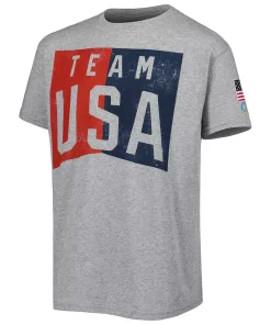 Youth Heather Gray Team USA Logo T-Shirt -MLB Shop 6104313 ALT2