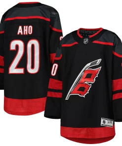 Youth Sebastian Aho Black Carolina Hurricanes Alternate Premier Player Jersey