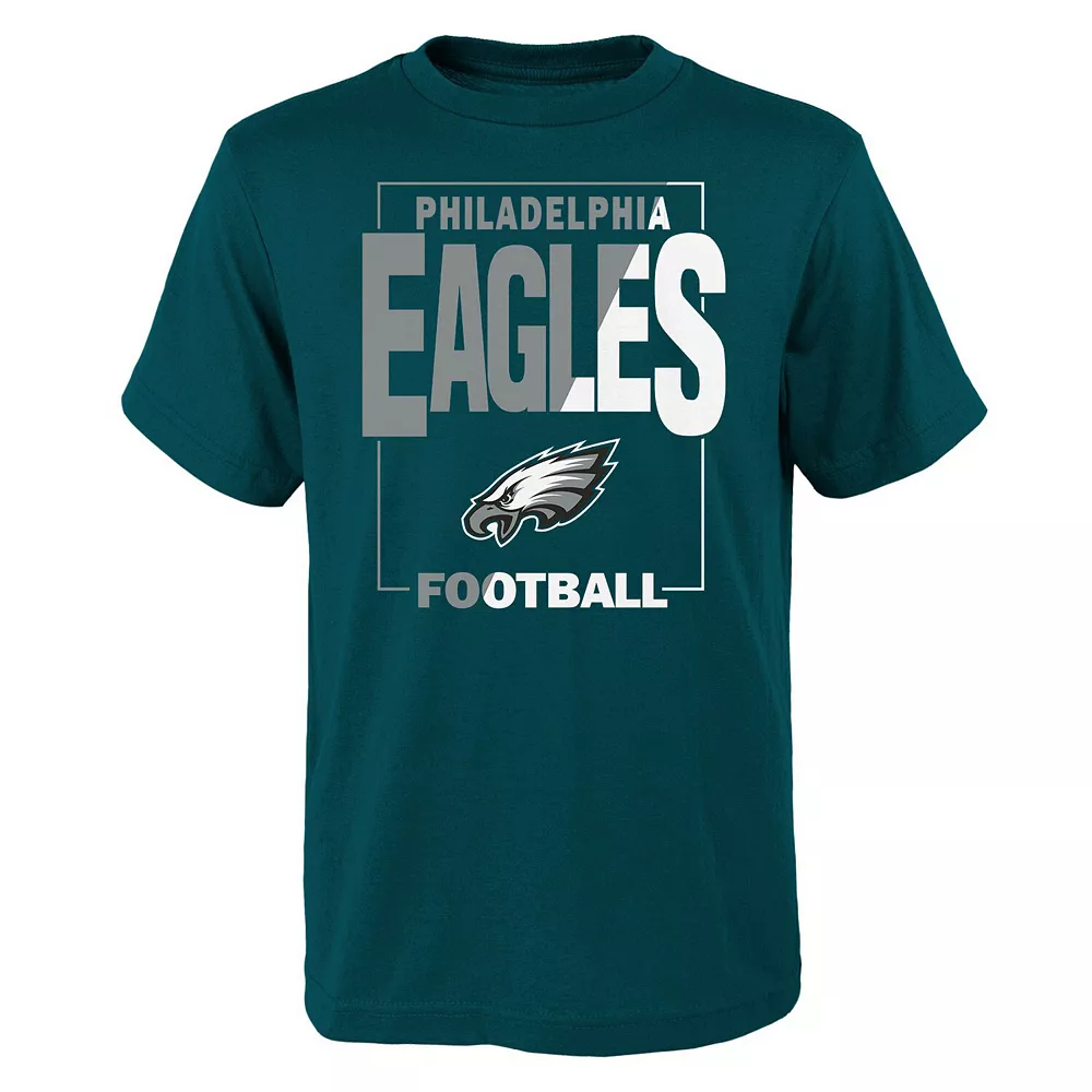 Youth Midnight Green Philadelphia Eagles Coin Toss T-Shirt 1 Youth Midnight Green Philadelphia Eagles Coin Toss T-Shirt