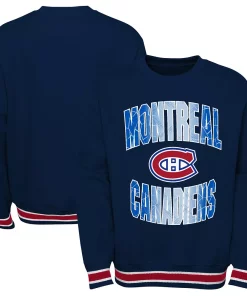 Youth Blue Montreal Canadiens Classic Blueliner Pullover Sweatshirt