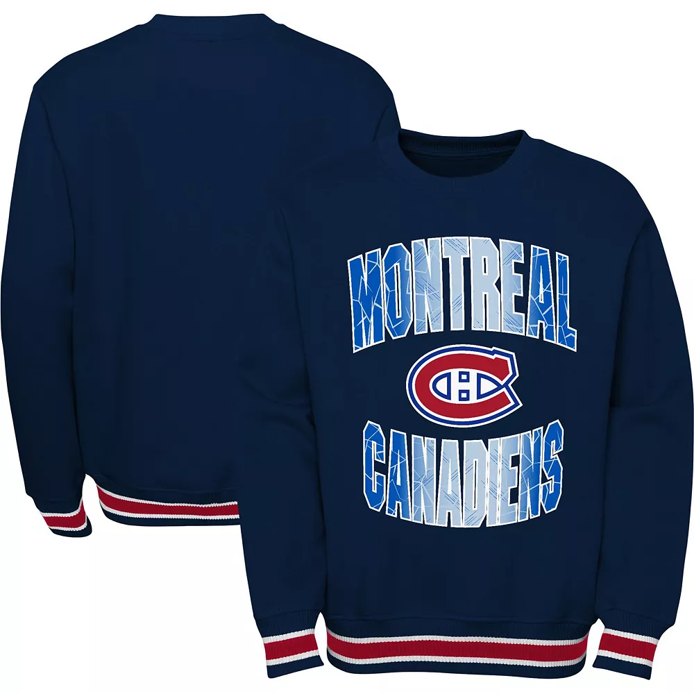 Youth Blue Montreal Canadiens Classic Blueliner Pullover Sweatshirt 2 Youth Blue Montreal Canadiens Classic Blueliner Pullover Sweatshirt - Image 2