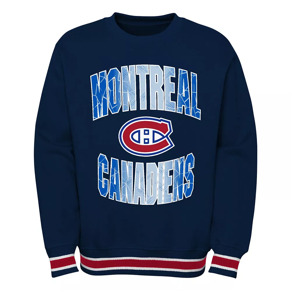 Youth Blue Montreal Canadiens Classic Blueliner Pullover Sweatshirt 3 Youth Blue Montreal Canadiens Classic Blueliner Pullover Sweatshirt - Image 3