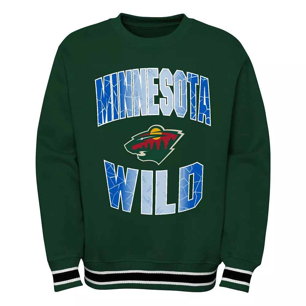 Youth Green Minnesota Wild Classic Blueliner Pullover Sweatshirt 3 Youth Green Minnesota Wild Classic Blueliner Pullover Sweatshirt - Image 3