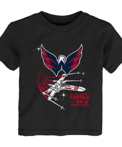 Toddler Black Washington Capitals Star Wars Rebel Alliance T-Shirt
