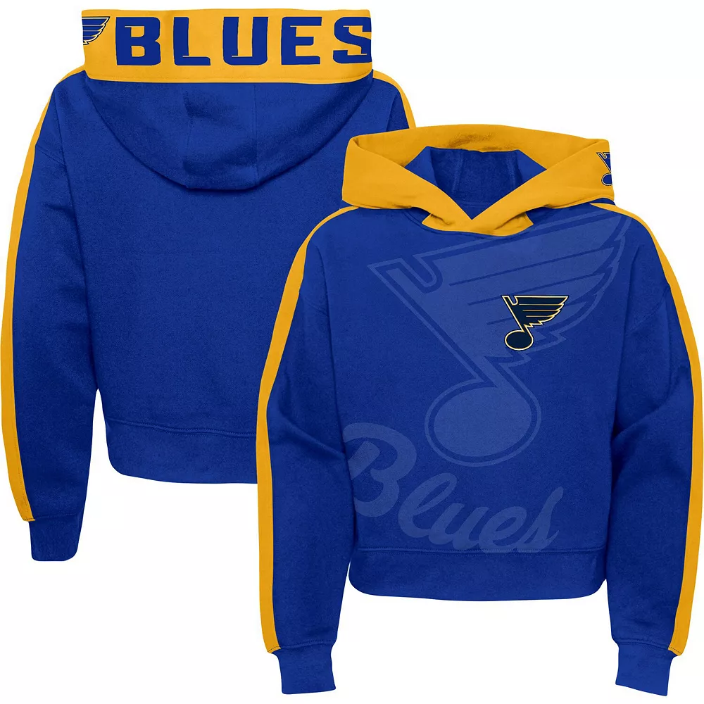Girls Youth Blue St. Louis Blues Record Setter Pullover Hoodie 1 Girls Youth Blue St. Louis Blues Record Setter Pullover Hoodie