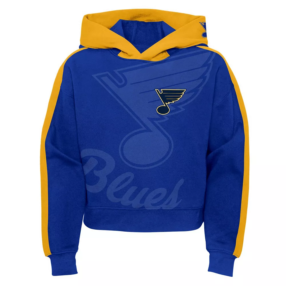 Girls Youth Blue St. Louis Blues Record Setter Pullover Hoodie 3 Girls Youth Blue St. Louis Blues Record Setter Pullover Hoodie - Image 3