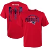 Youth Red New England Patriots Blitz Ball T-Shirt