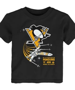 Toddler Black Pittsburgh Penguins Star Wars Rebel Alliance T-Shirt