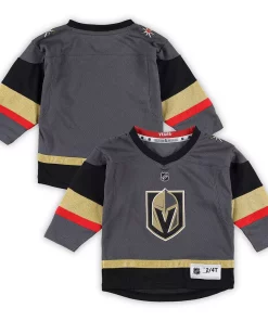 Alternative view of Toddler Gray Vegas Golden Knights 2022/23 Home Replica Jersey