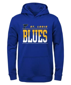 Youth Blue St. Louis Blues Play-By-Play Performance Pullover Hoodie