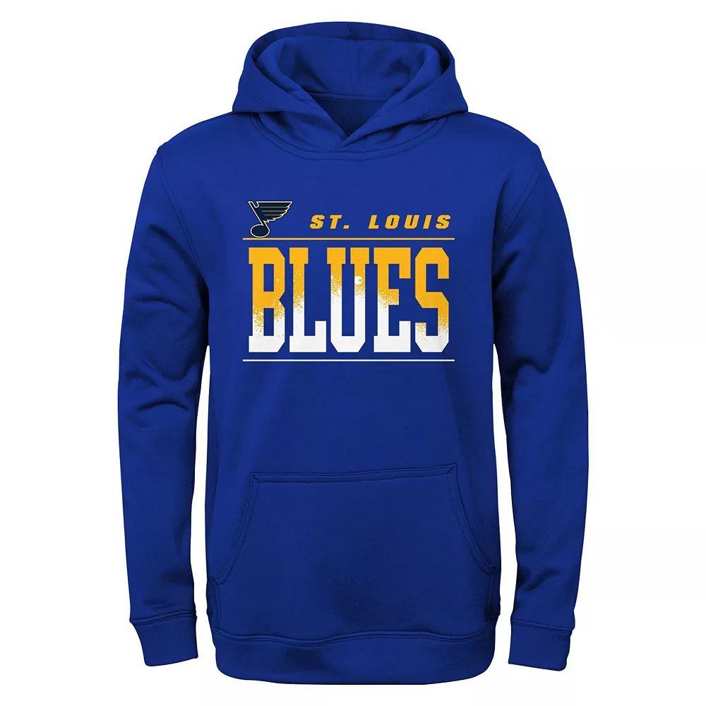 Youth Blue St. Louis Blues Play-By-Play Performance Pullover Hoodie 1 Youth Blue St. Louis Blues Play-By-Play Performance Pullover Hoodie