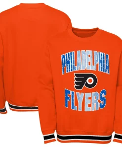 Youth Orange Philadelphia Flyers Classic Blueliner Pullover Sweatshirt
