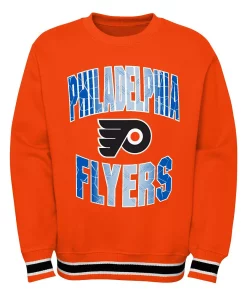Youth Orange Philadelphia Flyers Classic Blueliner Pullover Sweatshirt -MLB Shop 6113607 ALT2