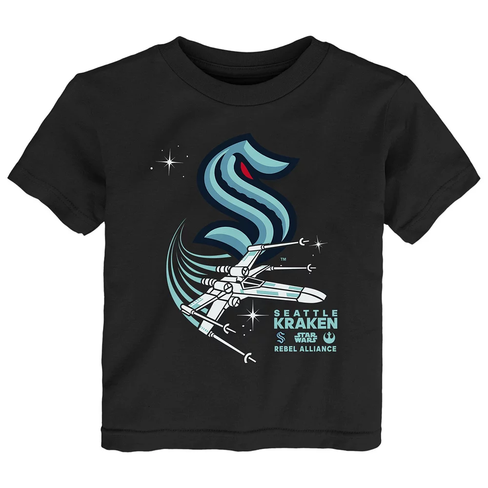 Toddler Black Seattle Kraken Star Wars Rebel Alliance T-Shirt 1 Toddler Black Seattle Kraken Star Wars Rebel Alliance T-Shirt