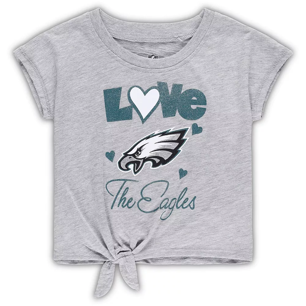 Toddler Midnight Green/Heathered Gray Philadelphia Eagles Forever Love T-Shirt & Leggings Set 3 Toddler Midnight Green/Heathered Gray Philadelphia Eagles Forever Love T-Shirt & Leggings Set - Image 3