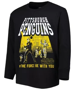 Youth Black Pittsburgh Penguins Star Wars The Force Long Sleeve T-Shirt 5 Youth Black Pittsburgh Penguins Star Wars The Force Long Sleeve T-Shirt -MLB Shop 6128035 ALT2