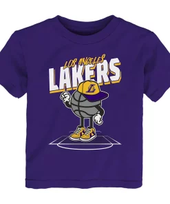 Toddler Purple Los Angeles Lakers Mr. Dribble T-Shirt