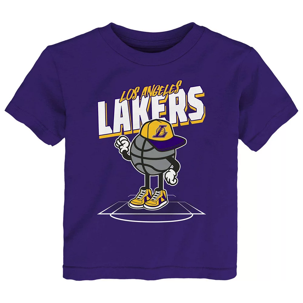 Toddler Purple Los Angeles Lakers Mr. Dribble T-Shirt 1 Toddler Purple Los Angeles Lakers Mr. Dribble T-Shirt