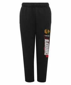 Youth Black Chicago Blackhawks Power Move Fleece Pants